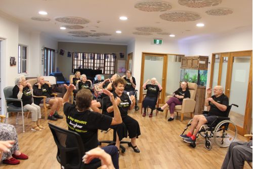 laughter yoga is one of the best activities for aged care residents