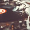 vinyl record being played