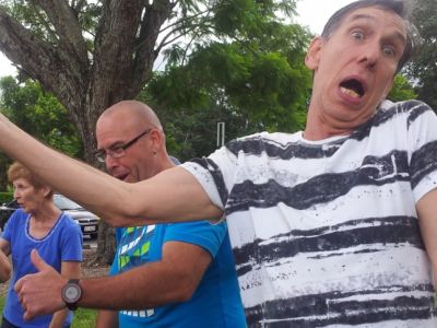 Laughter yoga is good for men's health.